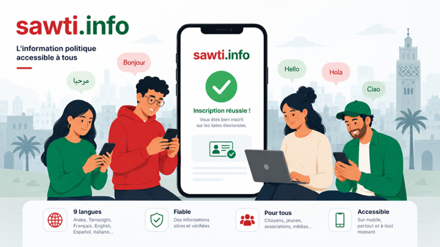 إطلاق منصة "SAWTI" لتبسيط المعلومة السياسية وتعزيز المشاركة المدنية